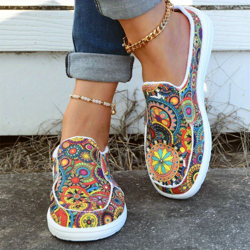 Women's Floral Print Canvas Shoes AT9852 Furdela