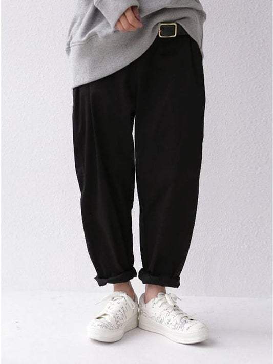 Cocoon Cotton-Blend Casual Pants  QS94