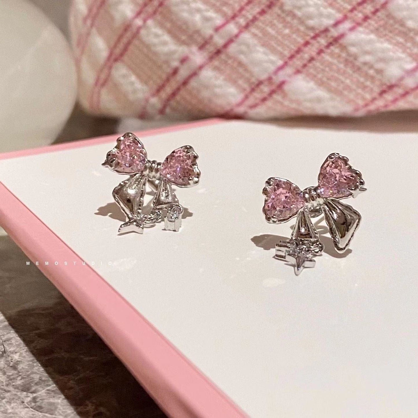 Crystal Bow Earrings