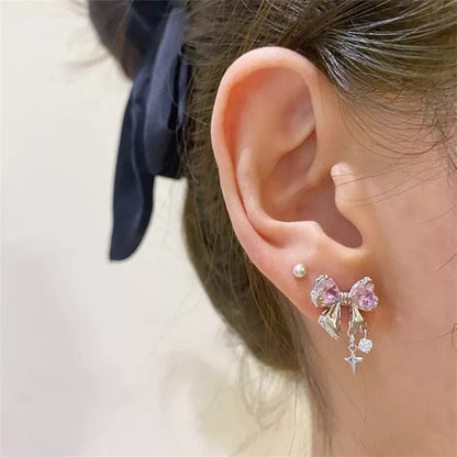 Crystal Bow Earrings