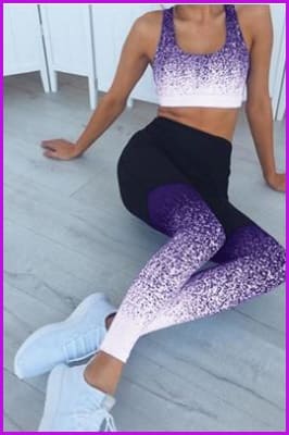 Chinese Style Printed Compression Tights Yoga Pants DE107 - Furdela