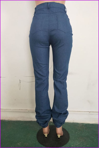 Classic Stacked Skinny Blue JeansDE956 - Furdela