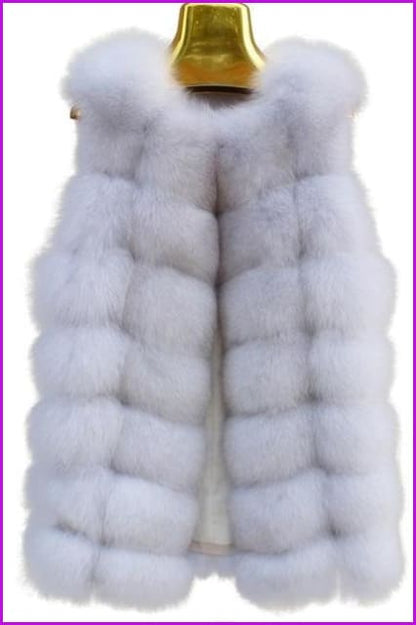 Classical Vulpes Fox Fur Gilet DO967 - Furdela