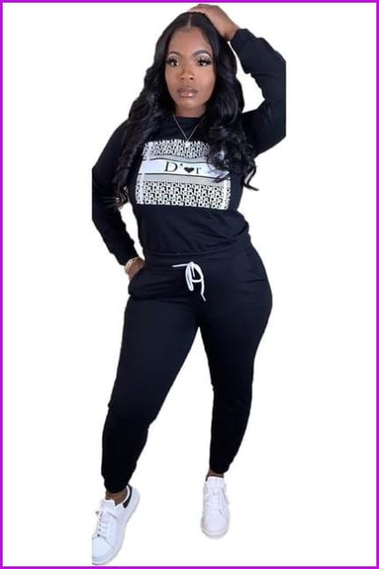 Club Party Tracksuit Drawstring 2 Pieces F1390 - Furdela