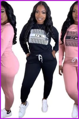 Club Party Tracksuit Drawstring 2 Pieces F1390 - Furdela