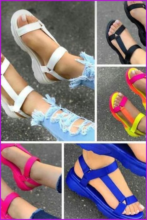 Colorful Beach Sandals F517 - Furdela