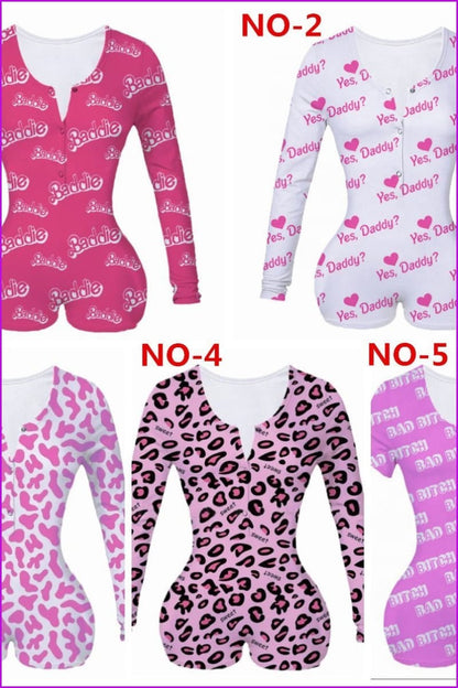 Colorful Onesie Barbie Yes Daddy Women's Onesies F674 - Furdela