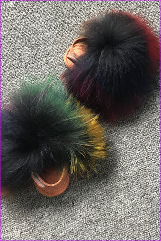 Colorful Raccoon Toddler Sandal F032 - Furdela