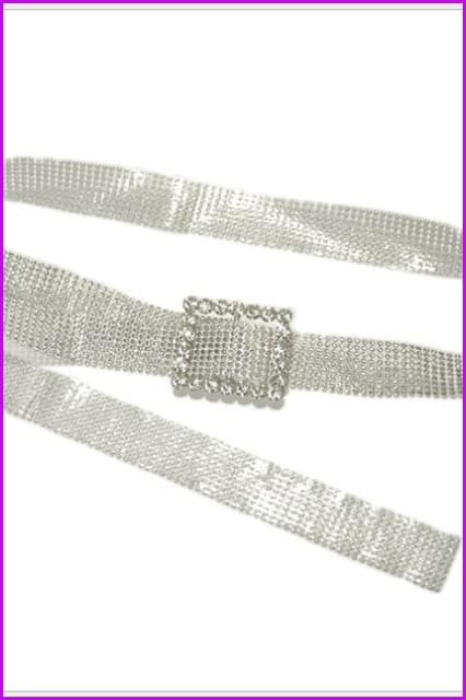 Crystal Diamond Alloy Waistband - Furdela