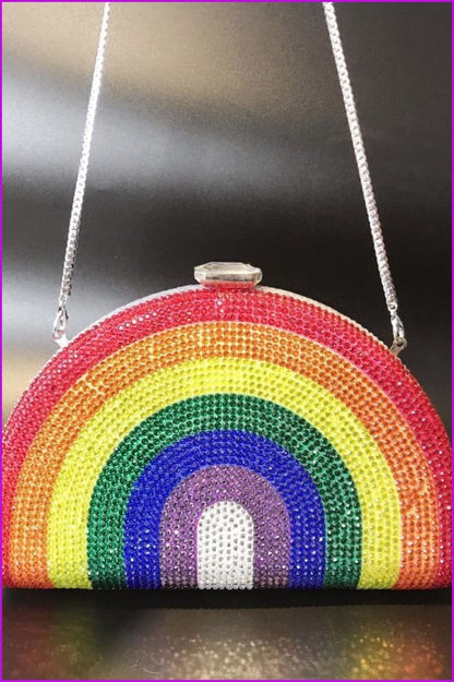 Crystal Rainbow Clutch Bag DC325 - Furdela