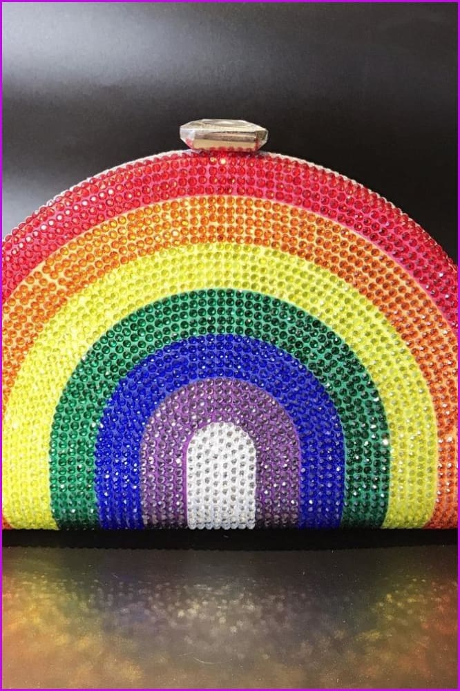 Crystal Rainbow Clutch Bag DC325 - Furdela
