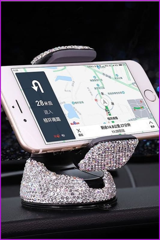 Crystal Rhinestones Universal Car Phone Holder - Furdela