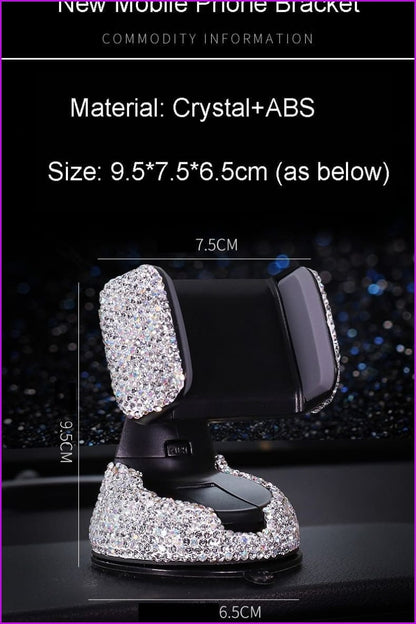 Crystal Rhinestones Universal Car Phone Holder - Furdela