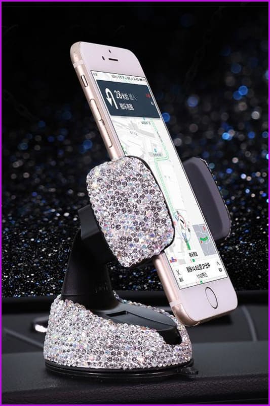 Crystal Rhinestones Universal Car Phone Holder - Furdela