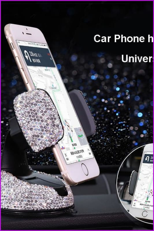 Crystal Rhinestones Universal Car Phone Holder - Furdela