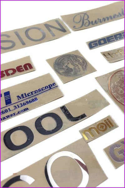 Custom Logo Computer Luxury Metallic Foil Metal Stickers - Furdela