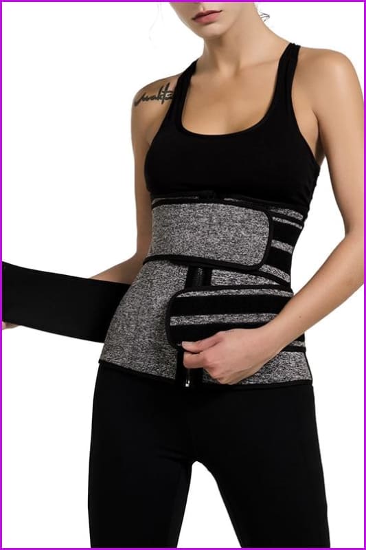 {Custom Logo} High Quality Sauna Waist Trainer Corset Sweat Waist Trainer Belt S-3XL F573 - Furdela