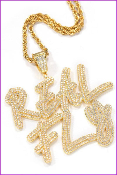 Customized Hiphop Bling Cube Chain F1904 - Furdela