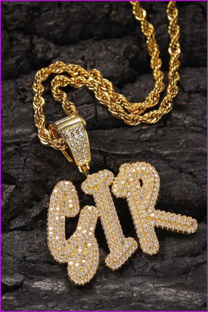 Customized Hiphop Bling Cube Chain F1904 - Furdela