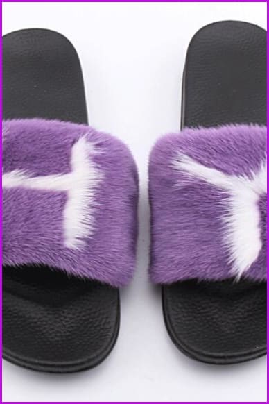 Customized Mink Fur Sliders DF042 - Furdela