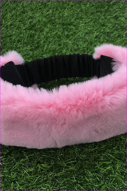 { Customized } Rex Rabbit Fur Headband DF055 - Furdela Wholesale