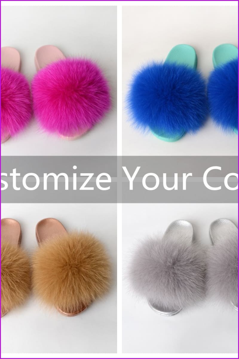 Customized Super Fluffy Fur with Colorful PVC Sole - Furdela