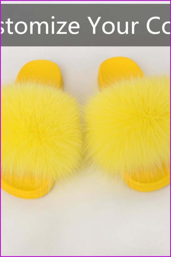 Customized Super Fluffy Fur with Colorful PVC Sole - Furdela