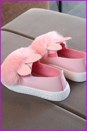 Cute Kids Toddler Rabbit Fur Fluffy Shoes - Furdela