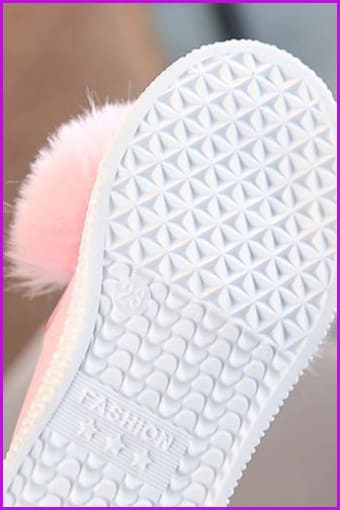 Cute Kids Toddler Rabbit Fur Fluffy Shoes - Furdela