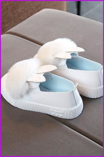 Cute Kids Toddler Rabbit Fur Fluffy Shoes - Furdela