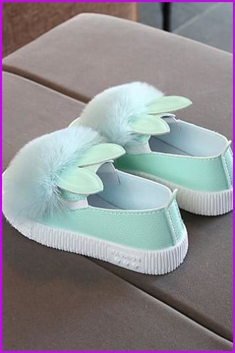 Cute Kids Toddler Rabbit Fur Fluffy Shoes - Furdela