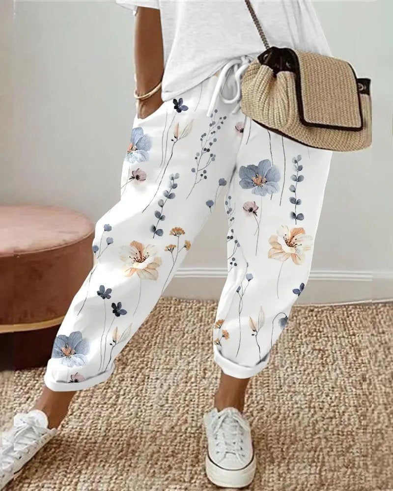 Casual Loose Floral Pants  WX70