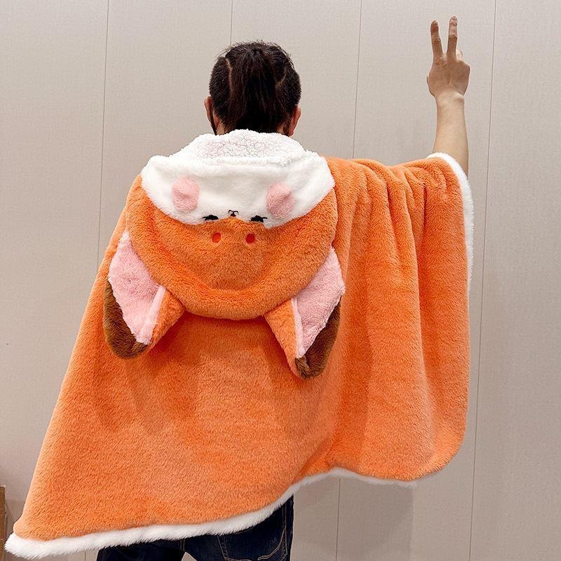 Kawaii Fox Fleece Winter Cape ME54 - Furdela