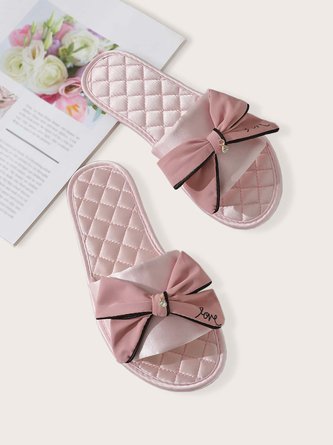Bow Decor LOVE Casual House Slippers VE34