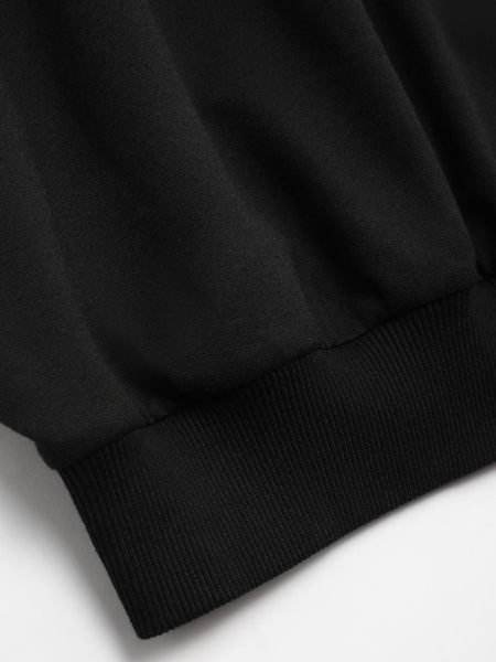 Plus Size Figure Letter Print Kangaroo Pocket Hoodie AC2024