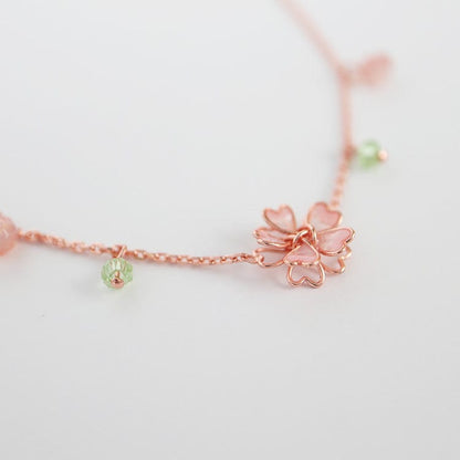 Pink Flower Necklace