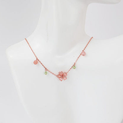 Pink Flower Necklace