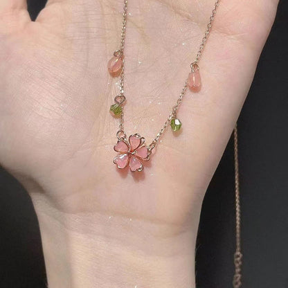 Pink Flower Necklace