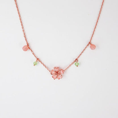 Pink Flower Necklace