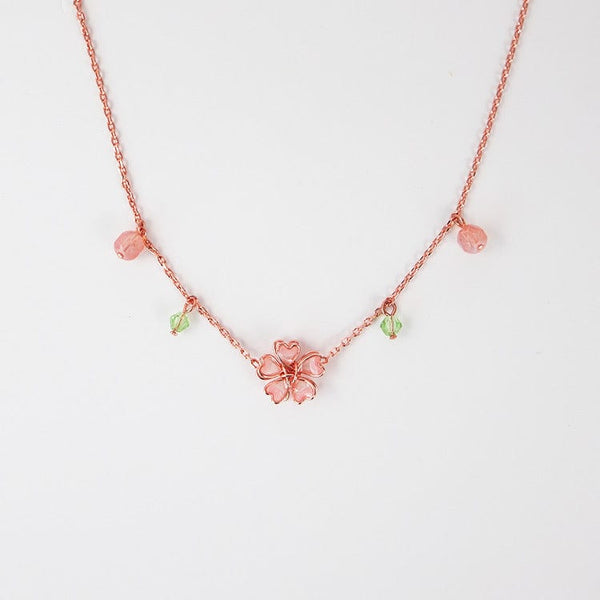 Pink Flower Necklace