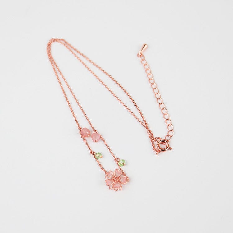 Pink Flower Necklace