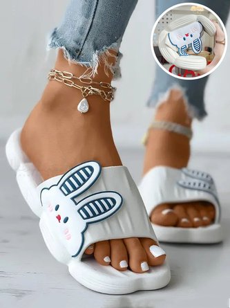 Casual Bunny One-Strap Soft Slippers VE38