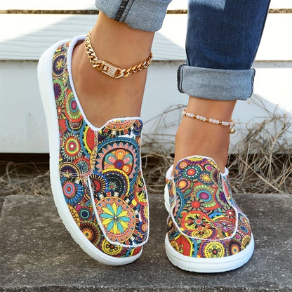 Women's Floral Print Canvas Shoes AT9852 Furdela