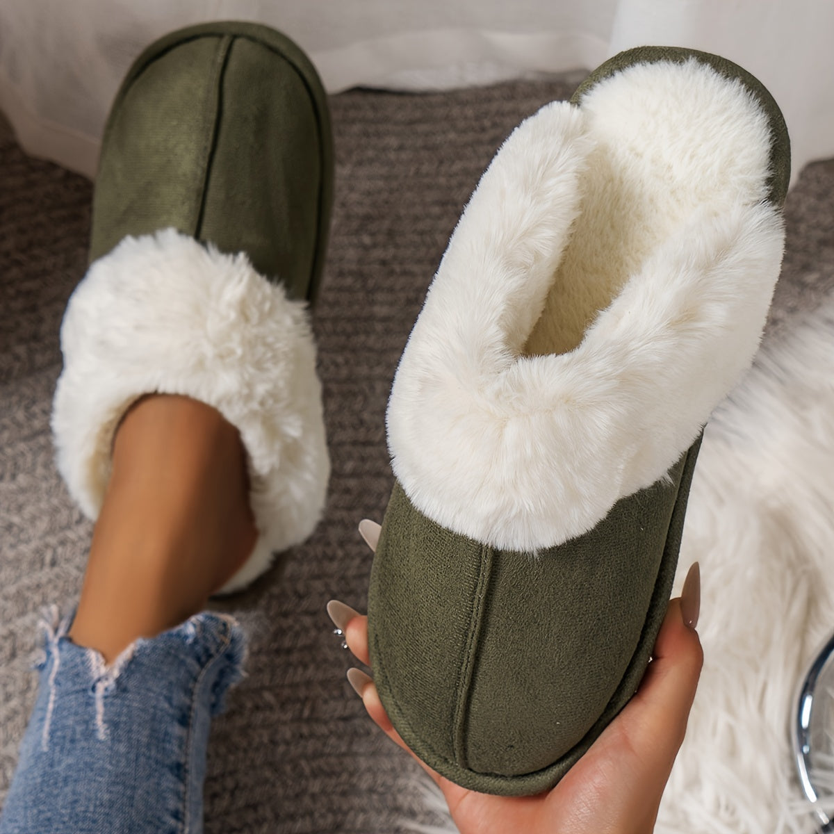 Women's Fluffy Furry Slippers RG7412 Furdela