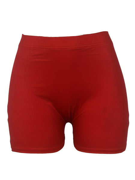 Santa Baby Print Skinny Shorts HF2104 Furdela