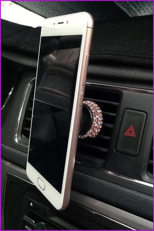 Diamond Crystal Car Phone Holder - Furdela