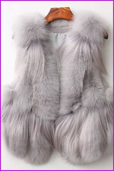 DO1493 Luxurylady Fox Fur Gilet 50CM - Furdela