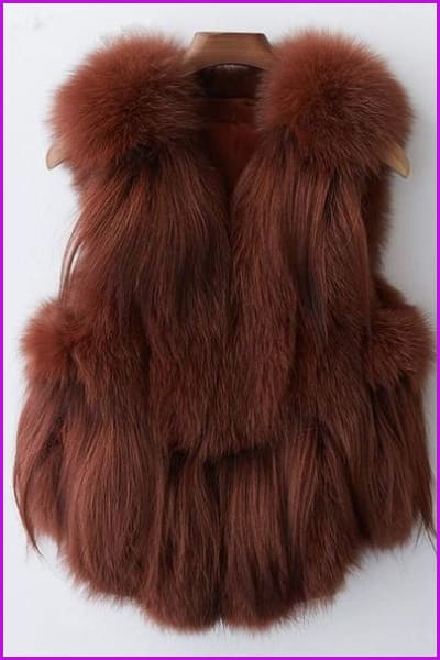 DO1493 Luxurylady Fox Fur Gilet 50CM - Furdela