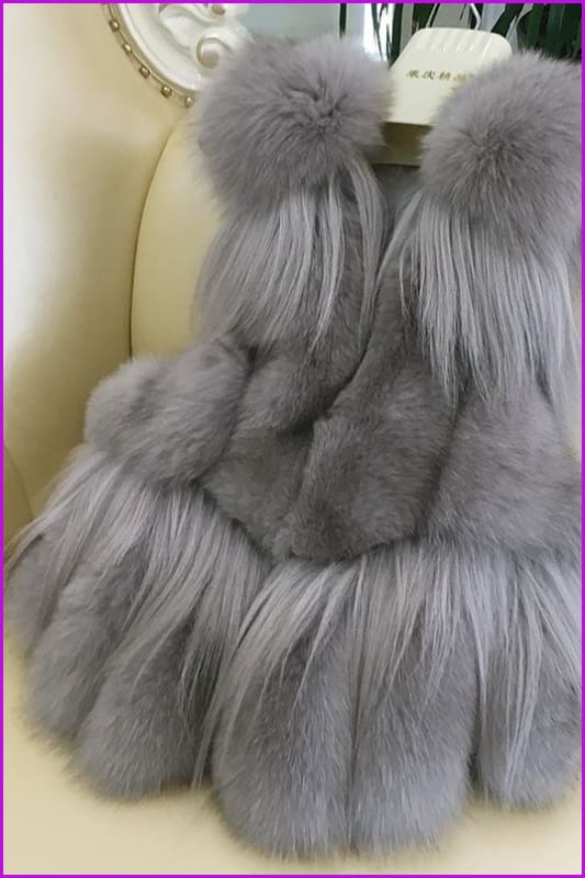 DO1493 Luxurylady Fox Fur Gilet 50CM - Furdela