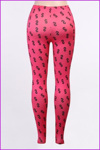 Dollar Print Leggings Woman Pants Joggers F1346 - Furdela